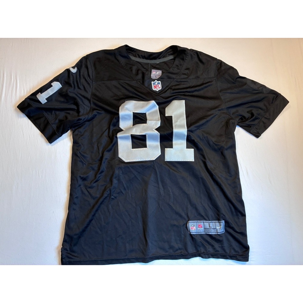 Nike Raiders Tim Brown #81 NFL Game Jersey Size Large L Black